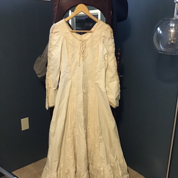 Gunne Sax cream hippy boho wedding dress rare - Picture 2 of 8